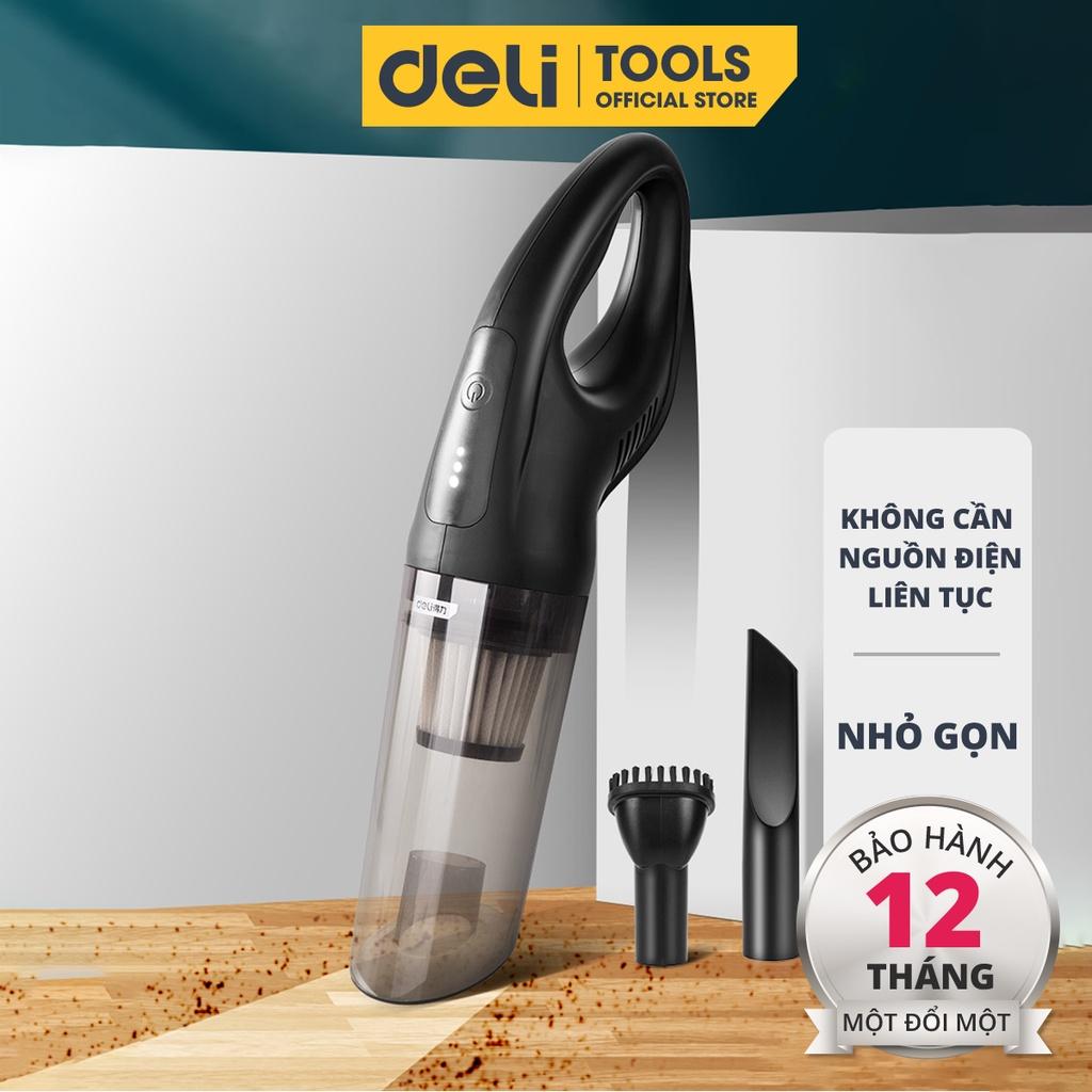 Máy Hút Bụi Cầm Tay Mini Không Dây Deli - Làm Sạch Cho Ô Tô, Đồ Dùng Trong Gia Đình - Nhỏ Gọn, Dễ Sử Dụng - Hàng Chính Hãng DL8080 DL8081