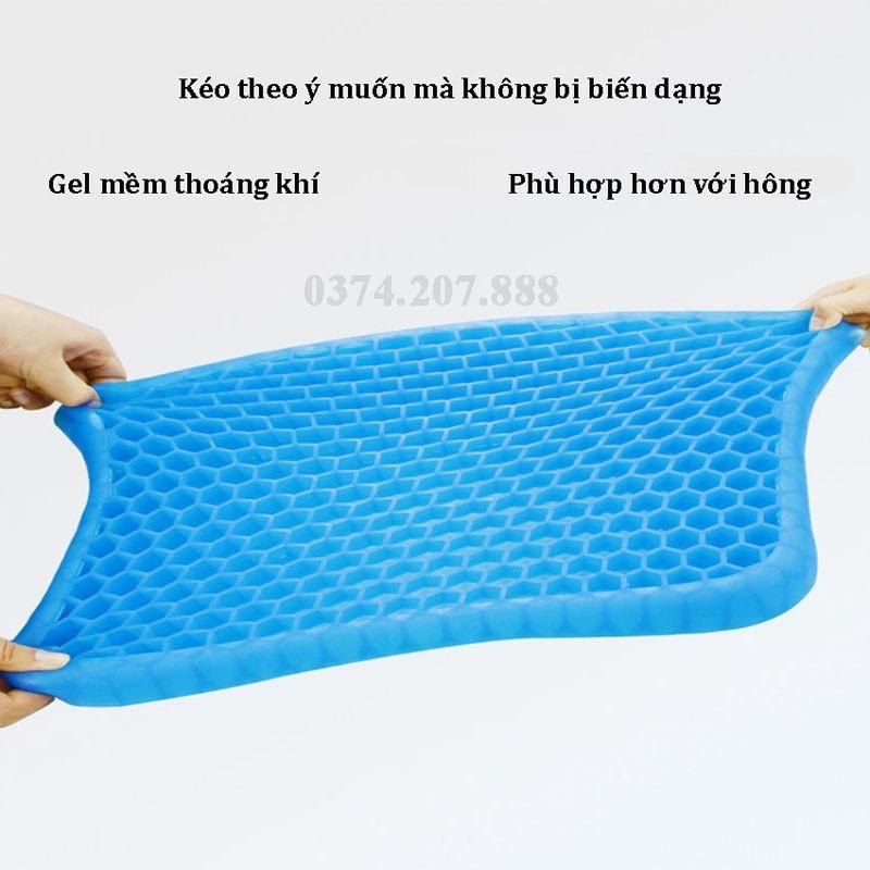 Đệm Lót Ghế, Đệm Gel Thoáng Khí, Nệm Ngồi Ô Tô Dạng Gel Điều Hoà Tuần Hoàn Máu, Chống Thoái Hoá Cột Sống IKA.HOME