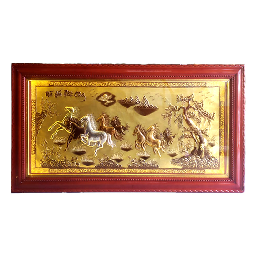 Tranh Mã Đáo Thành Công bằng đồng thau phong thủy Hồng Thắng
