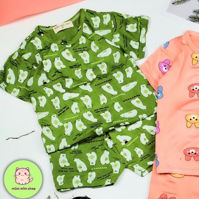 Đồ Bộ Đùi Bé Trai Bé Gái Minky Mom Họa Tiết Gấu Chất Thun Lạnh Mặc Hè Cho Bé (8-19kg