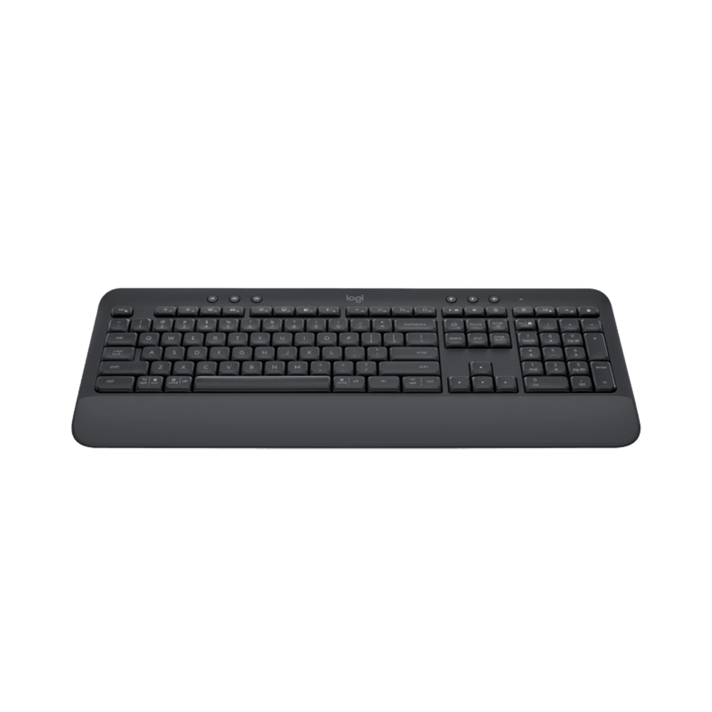 Bàn Phím Không Dây Logitech Signature K650 - Nhỏ gọn, gác tay tích hợp, tương thích Mac , Bluetooth &amp; USB Bolt - Hàng chính hãng