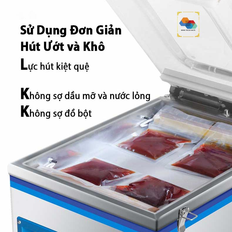 Máy hút chân không công nghiệp để bàn Shineye P270-2D hút mọi loại túi, đồ ướt dầu mỡ dễ dàng, tự động hoàn toàn, hàng chính hãng