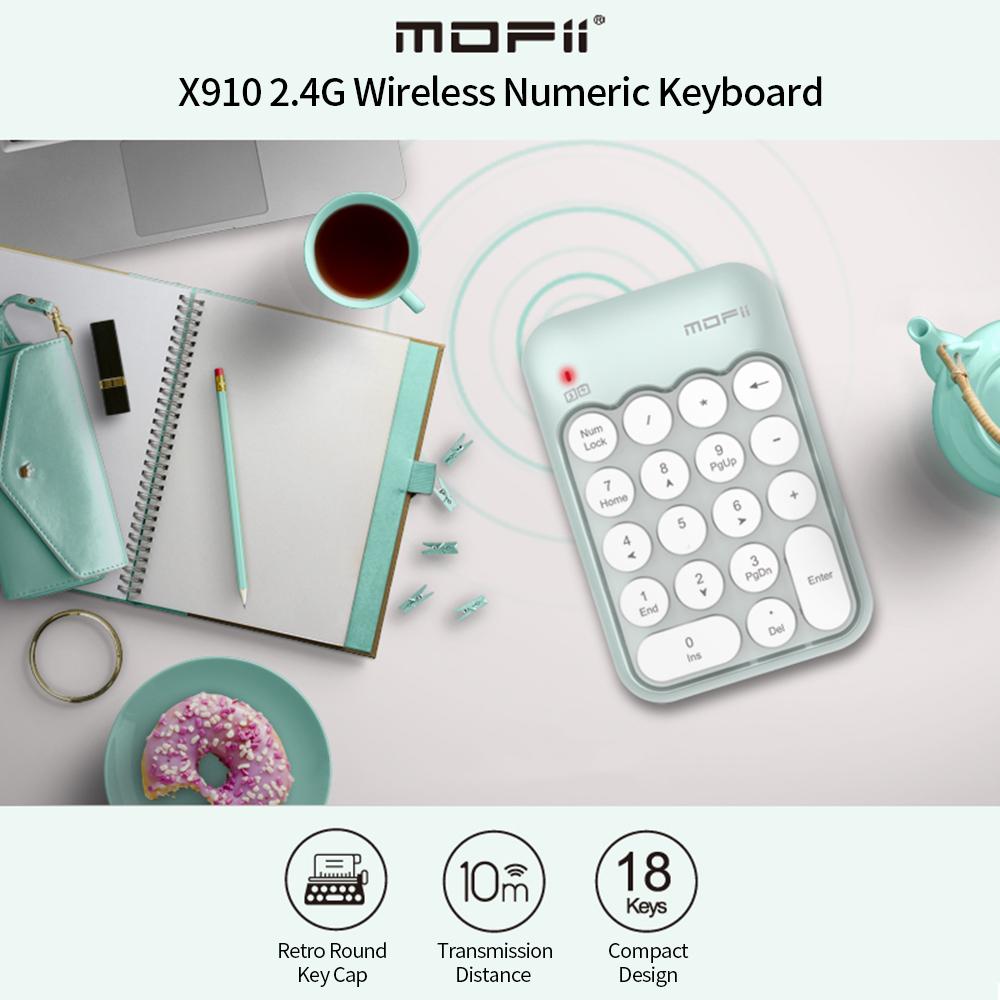 Bàn phím không dây Mofii X910 2.4G cho văn phòng kế toán tài chính