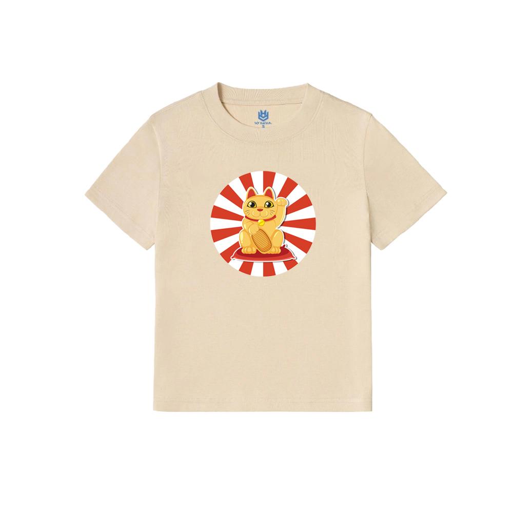 Áo thun Baby Tee hình Maneki Neko cat mèo vẫy tay may mắn Nhật Bản BND197
