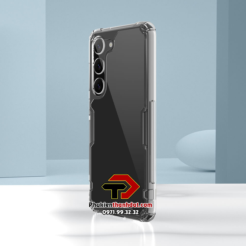 Ốp lưng trong suốt cho SamSung Galaxy S23 5G chính hãng Nillkin Nature TPU Pro Case, chống sốc tốt - Hàng chính hãng