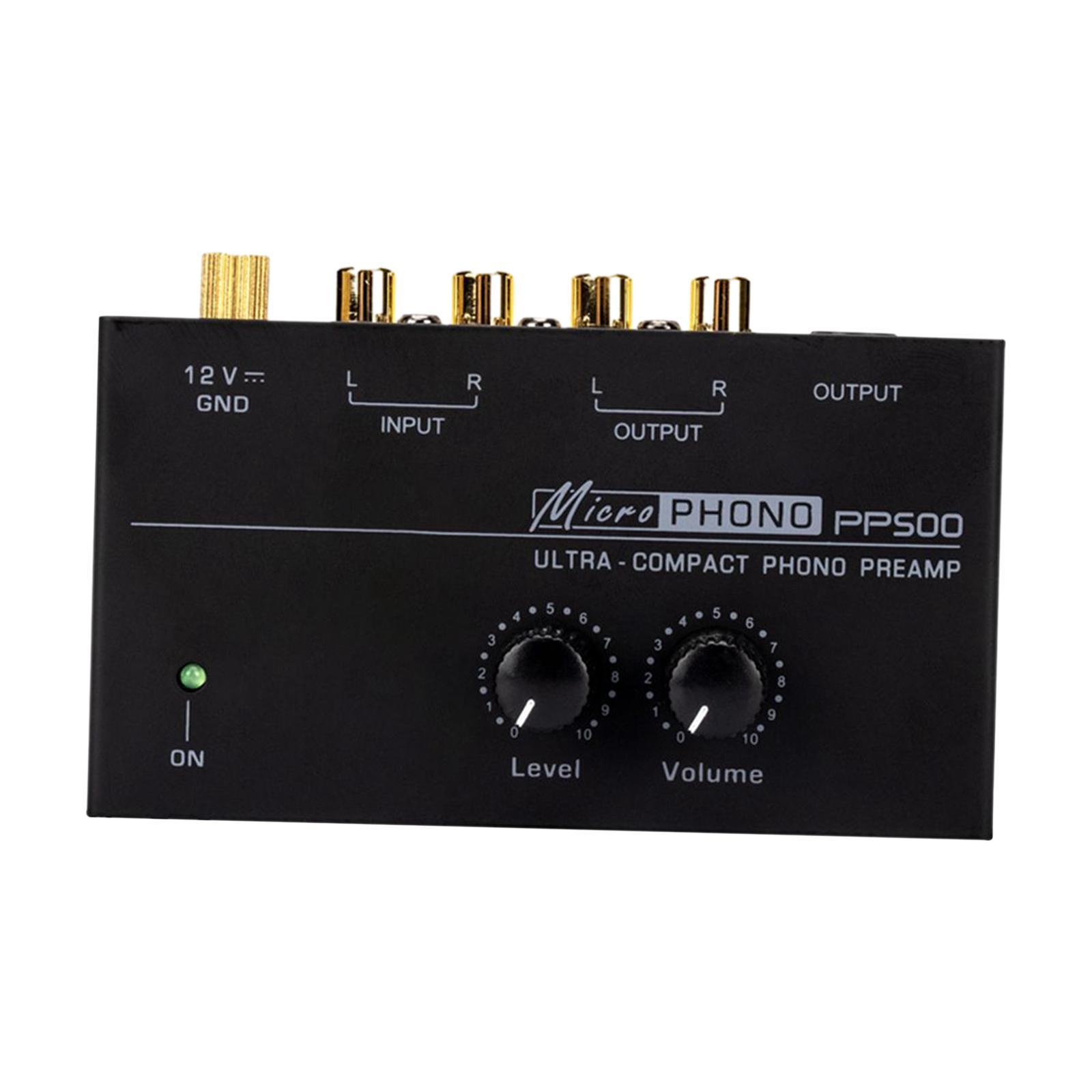 Phono Preamp DC 12V Turntable Preamplifier for Computers Speakers