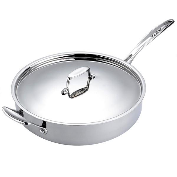 Chảo inox đáy từ cao cấp Scanpan Fusion 26cm 74102600, đúc liền 5 lớp, bắt từ nhanh truyền nhiệt tốt, máy rửa bát hàng chính hãng