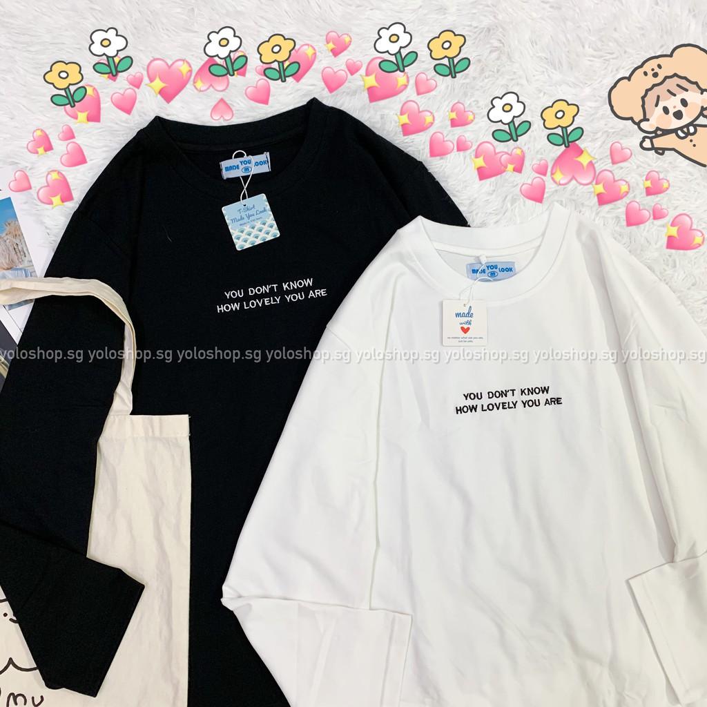 Áo Thun Tay Dài THÊU Unisex Form Rộng YOU DON'T KNOW