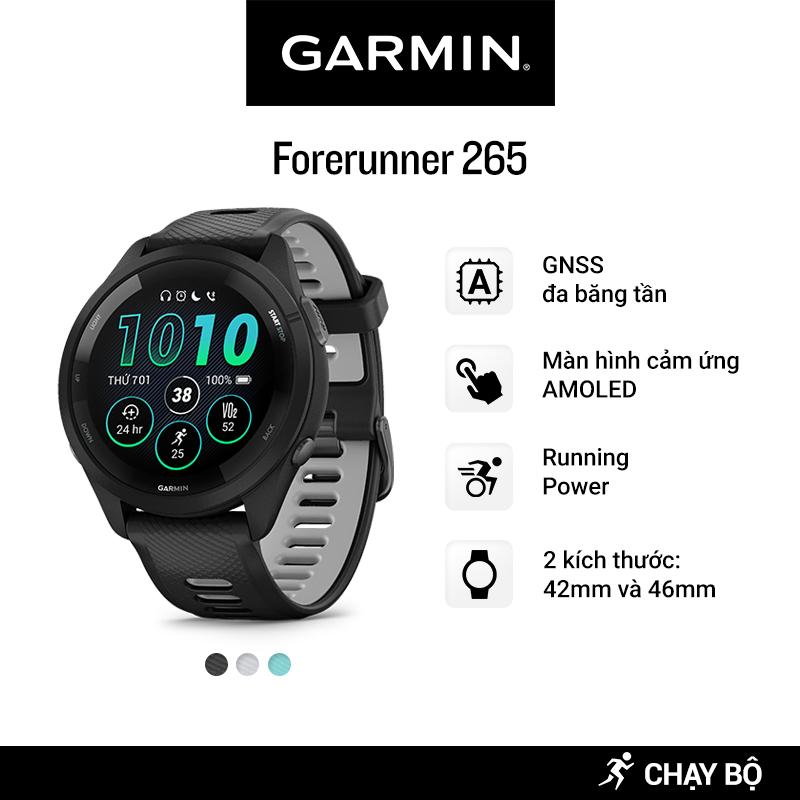 Đồng Hồ Thông Minh Garmin Forerunner 265 Music Wifi GPS - Hàng Chính Hãng