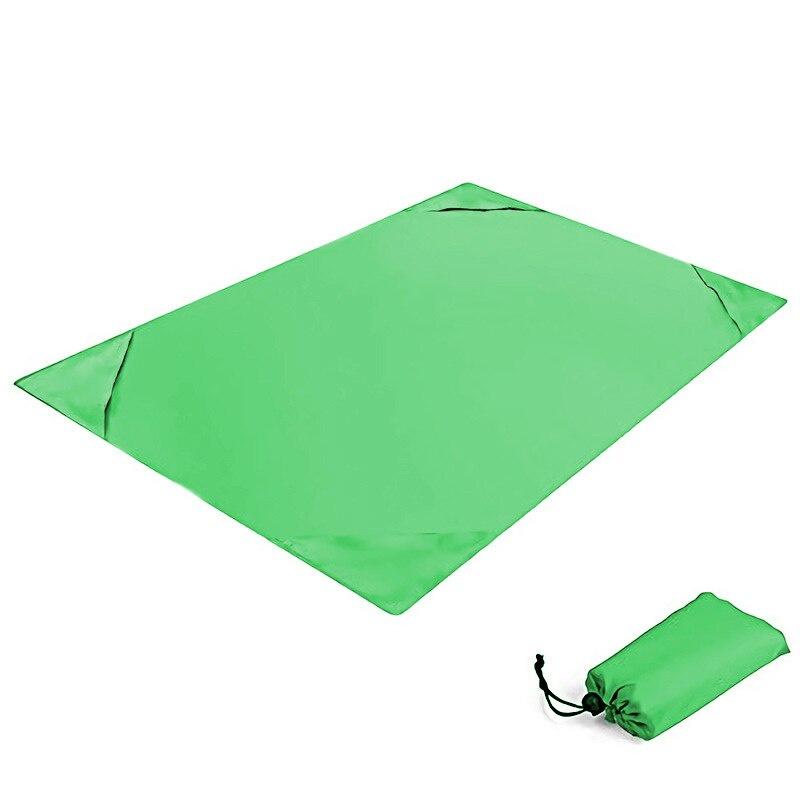 1.4x2m Waterproof Pocket Beach Blanket Folding Camping Mat Mattress Portable Solid Color Mat Outdoor Picnic Mat Sand Beach Mat