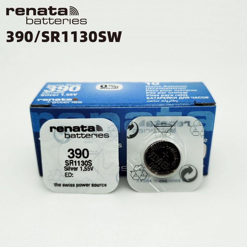 Pin đồng hồ Thụy Sỹ RENATA 390 / SR1130SW silver bạc Made in Swiss
