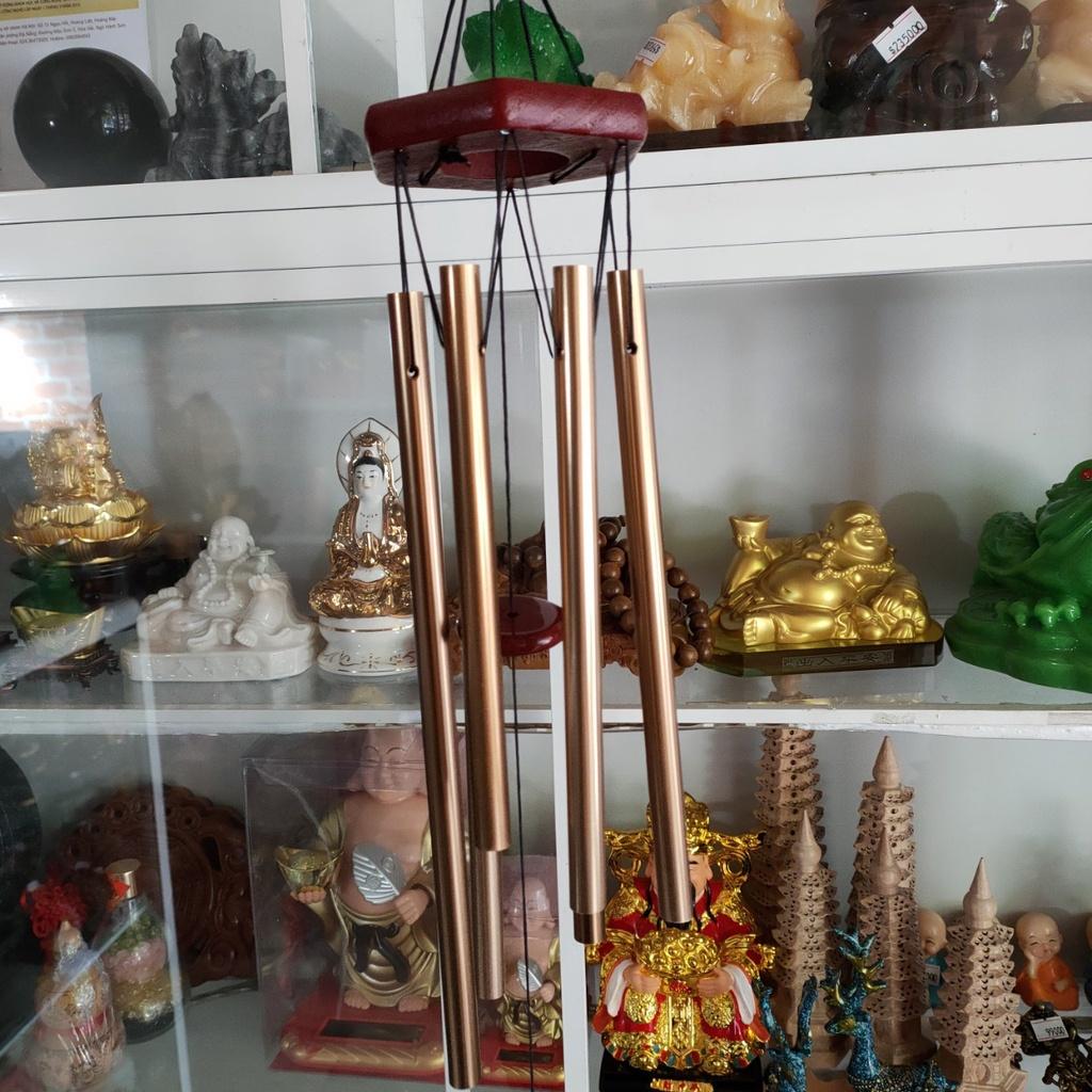 Chuôn gió Ống kim loại 6 ống vàng-Phong Thủy