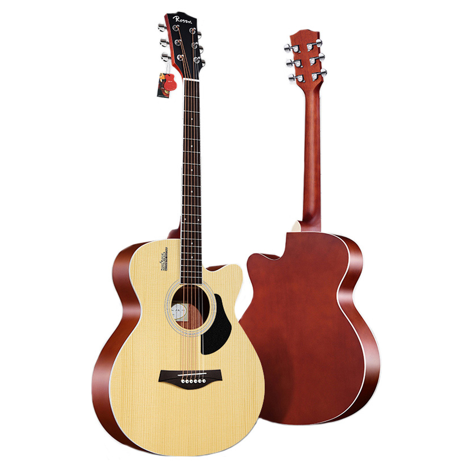 Đàn Guitar Acoustic Rosen G12 Màu Gỗ Dáng A G12NA Phân Phối Chính Hãng - Kèm móng gảy DreamMaker