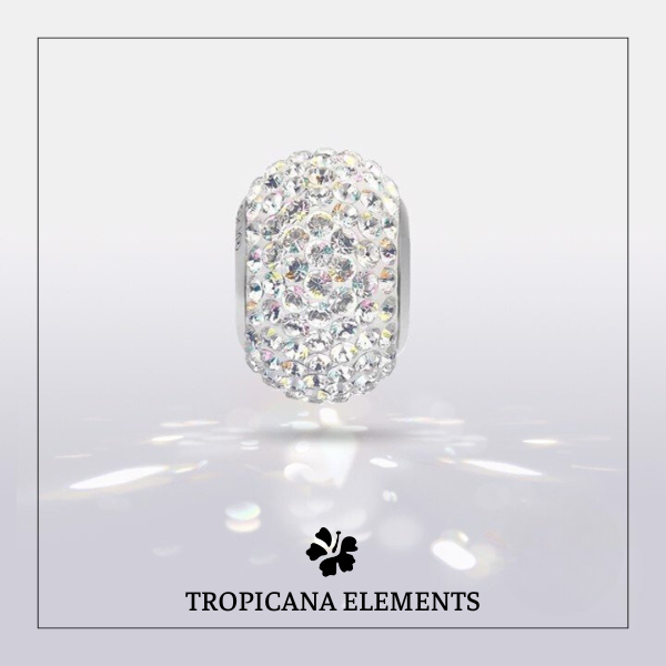 Vòng Tay Tropicana Phối Charm Swarovski Pha Lê Màu Đỏ Ánh Lấp Lánh