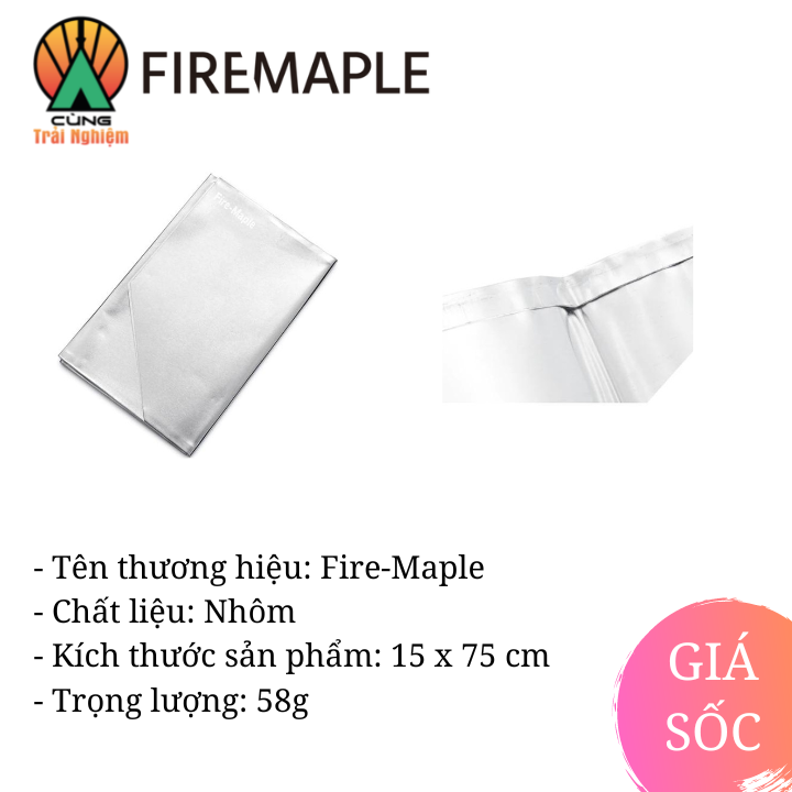 Tấm Chắn Gió Nhôm Dã Ngoại Chuyên Dụng Fire-Maple Cho Nấu Ăn Ngoài Trời Siêu Nhẹ 58g FMW-501