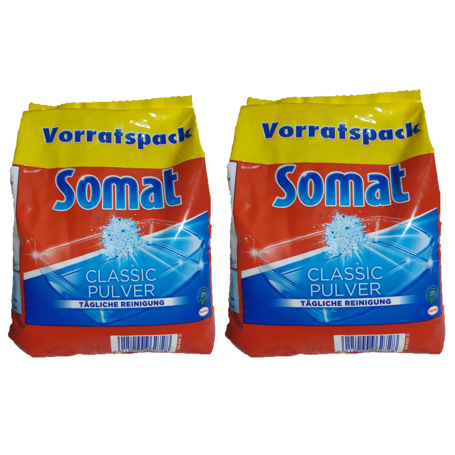Combo 2 bịch bột Rửa Ly - Bát Somat 1,2 Kg - Đức