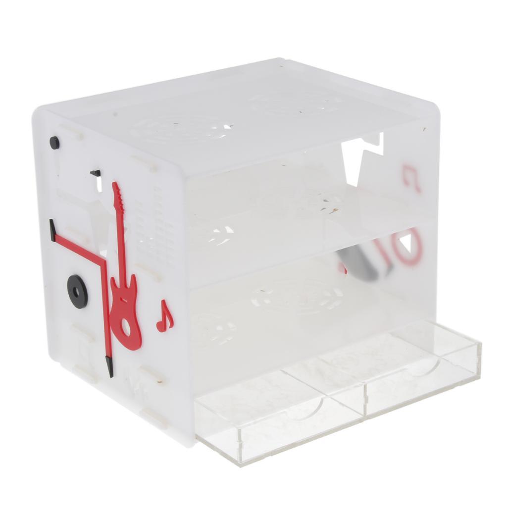 White Acrylic Cosmetic Makeup Organizer Drawer Holder Case Box Watch Storage