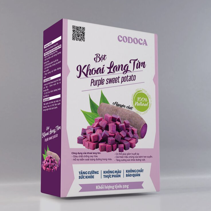 Bột Khoai lang tím Codoca Sấy Lạnh Nguyên Chất Tạo màu tự nhiên cho thực phẩm, rau củ