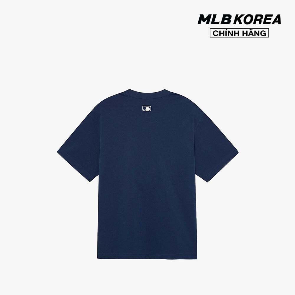 MLB - Áo thun unisex cổ tròn tay ngắn in hình dễ thương 3ATSM1134