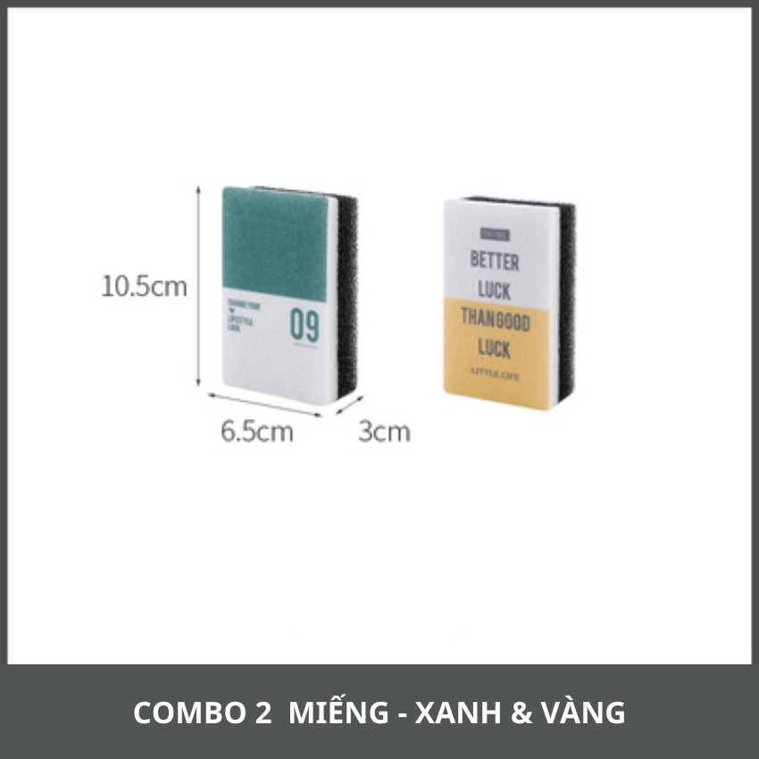 Miếng rửa chén, chà nồi đa năng ( combo 2 miếng )