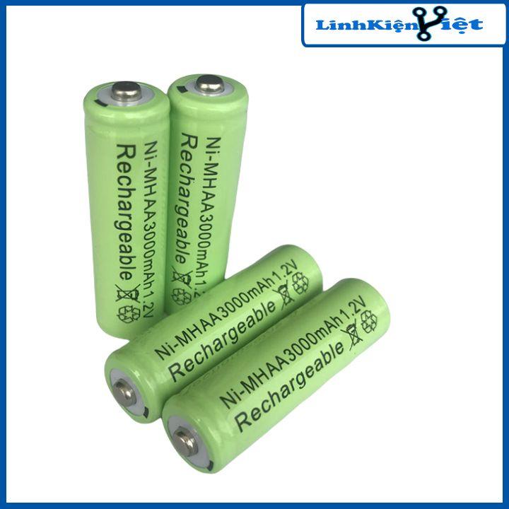 Pin sạc Ni-MH AA điện áp 1.2V dung lượng lớn 1800mA/3000mA/3800mA tùy chọn