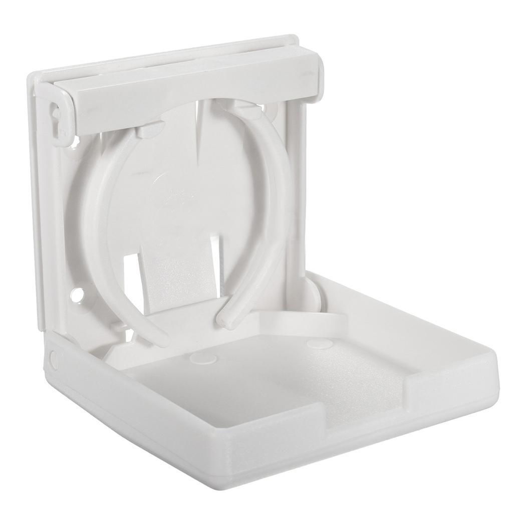 2 Pieces Folding Cup Drink Holder For Marine Boat Caravan Car RV Black White