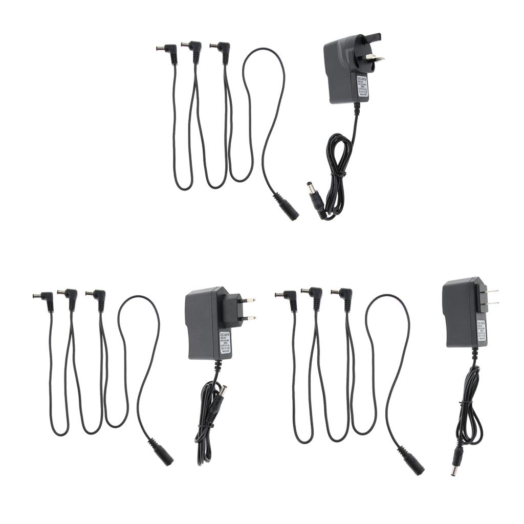 EU Standard Guitar Effector Power Supply Adapter Charger Cable Parts