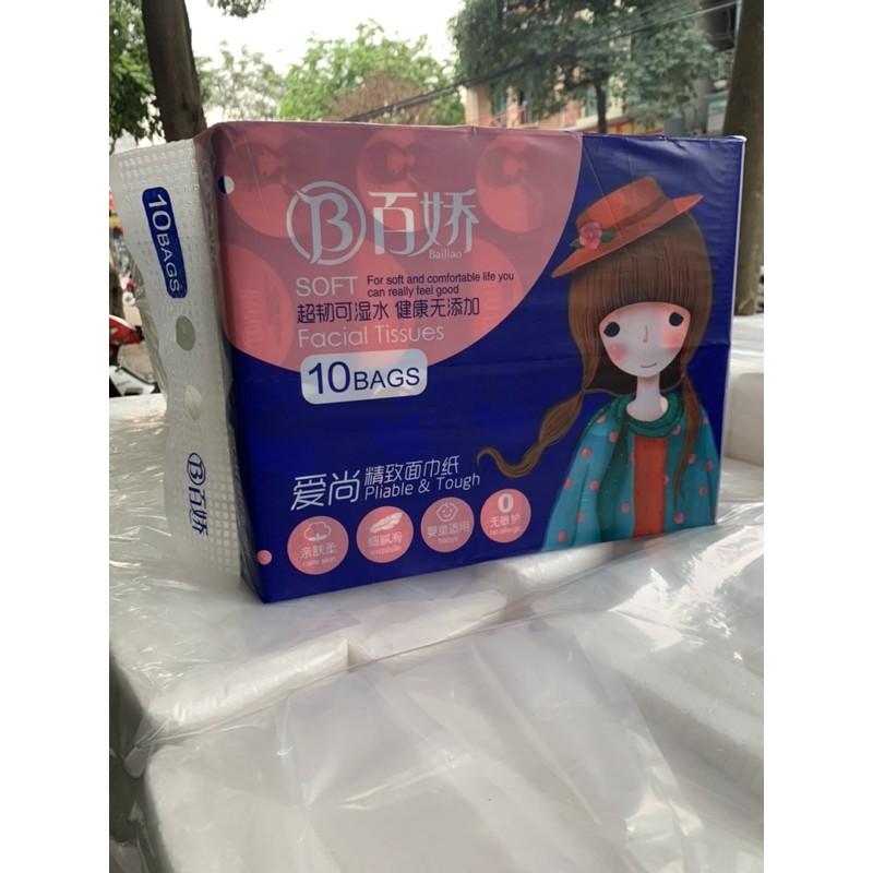 Hộp10 gói giấy ăn 4 lớp