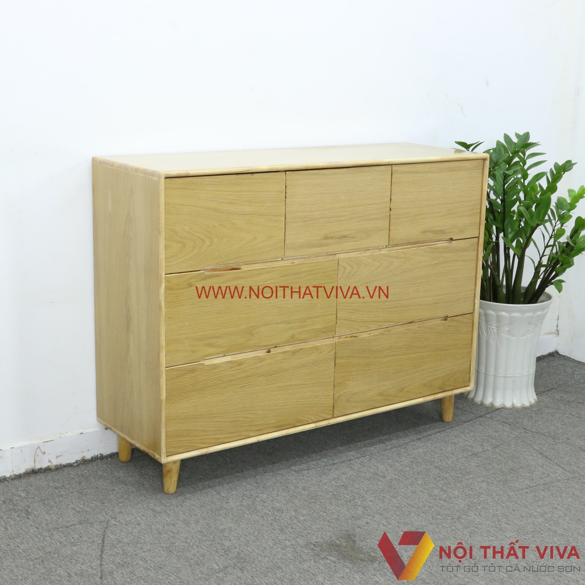 Tủ Gỗ Nhỏ Đựng Quần Áo Chân Cao Màu Sồi Mỹ Tự Nhiên Bền Đẹp Giá Rẻ