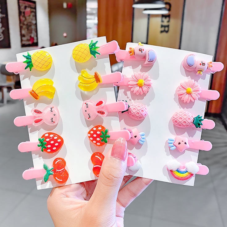 Set 10 Cặp Tóc Siêu Xinh Không Làm Đau Tóc/ Đầu Bé