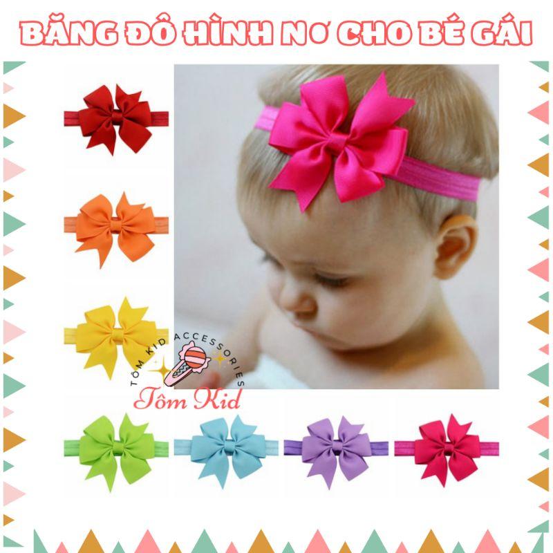 Băng đô cho bé gái hình Nơ nhiều màu