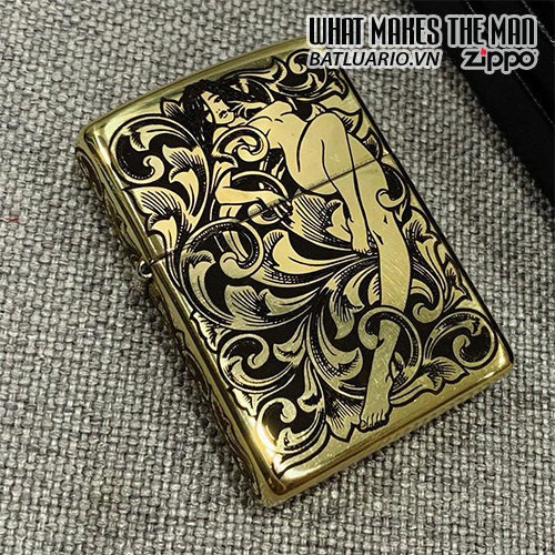 Bật Lửa Zippo 254B Khắc Cô Gái Sexy Khỏa Thân Hoa Văn 5 Mặt – Zippo 254B.Sexy