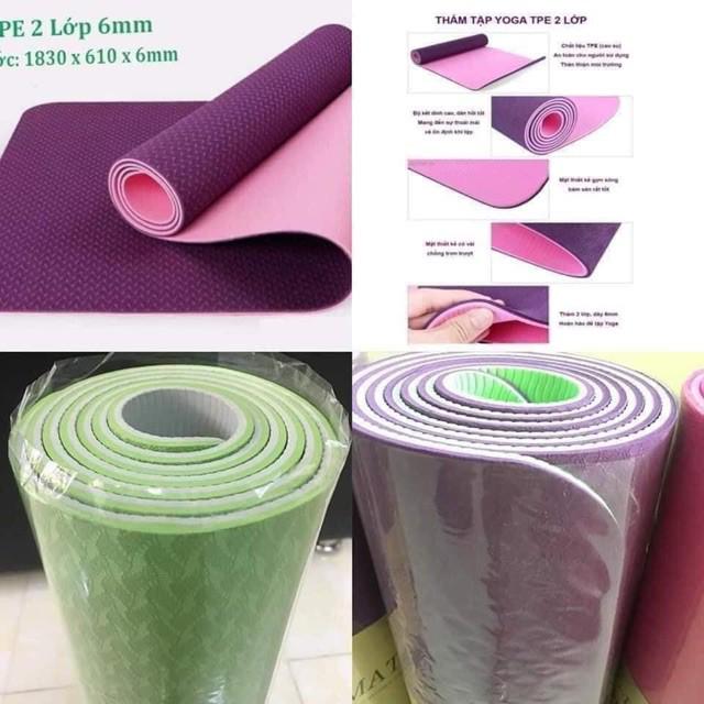 THẢM TẬP YOGA TPE 2 LỚP siêu hịn