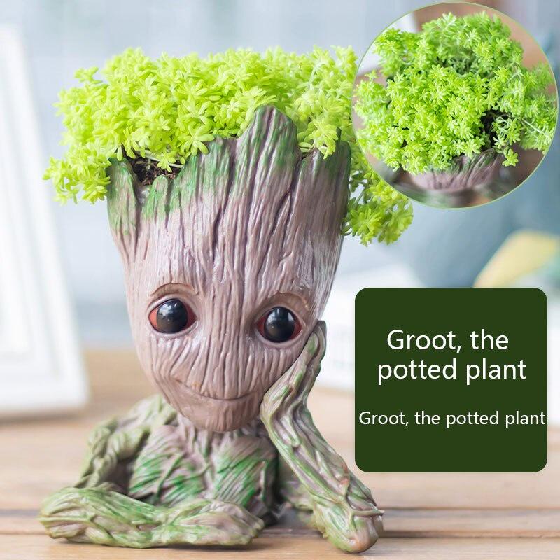 Groot Flower Pots Home Decor Ornaments Multifunction Pen Boxes Storage Organizer Anime Room Decor Home Decoration Accessories