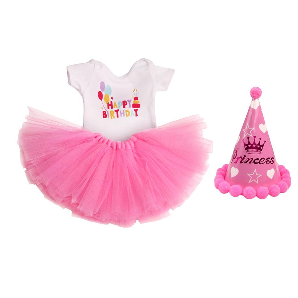 Fashion Birthday Dress & Hat for 18inch Doll Pink
