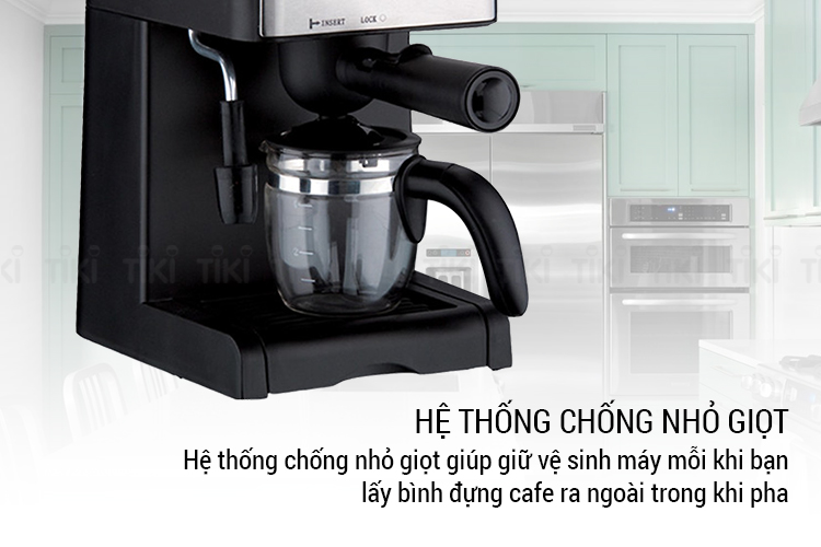 Máy Pha Cà Phê Espresso Tiross TS-621 (4 bar) - Hàng Chính Hãng