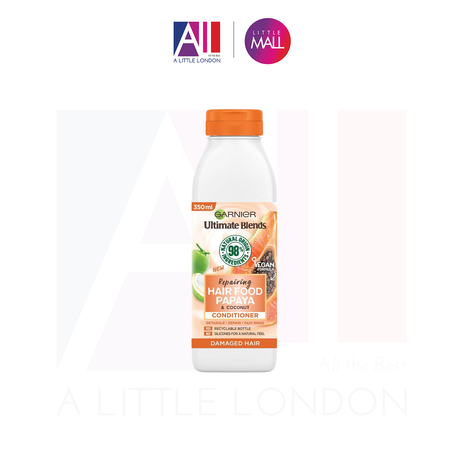 Dầu Gộixả Garnier Ultimate Blends Hair Food - 350Ml - Dầu Xả - Papaya