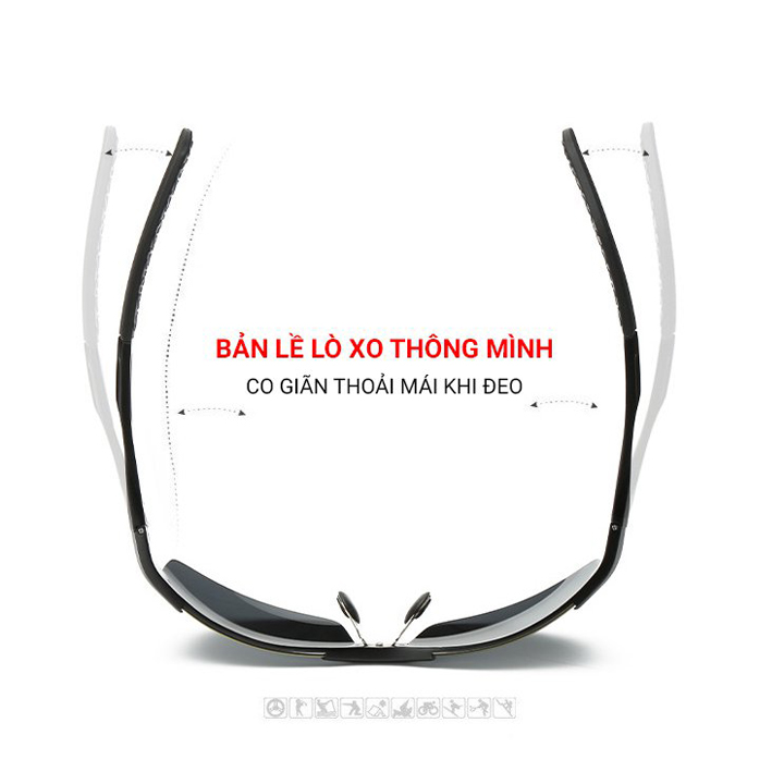 Kính mát nam thời trang, mắt kính phân cực AORON 8177