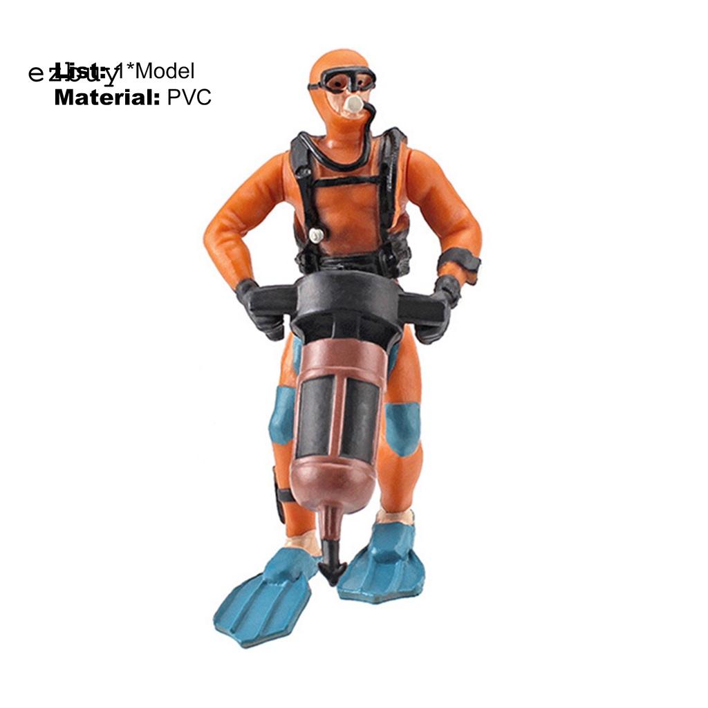 4 Styles Diving Figure Aquarium Toy Diver Figure Wide Application for Kids