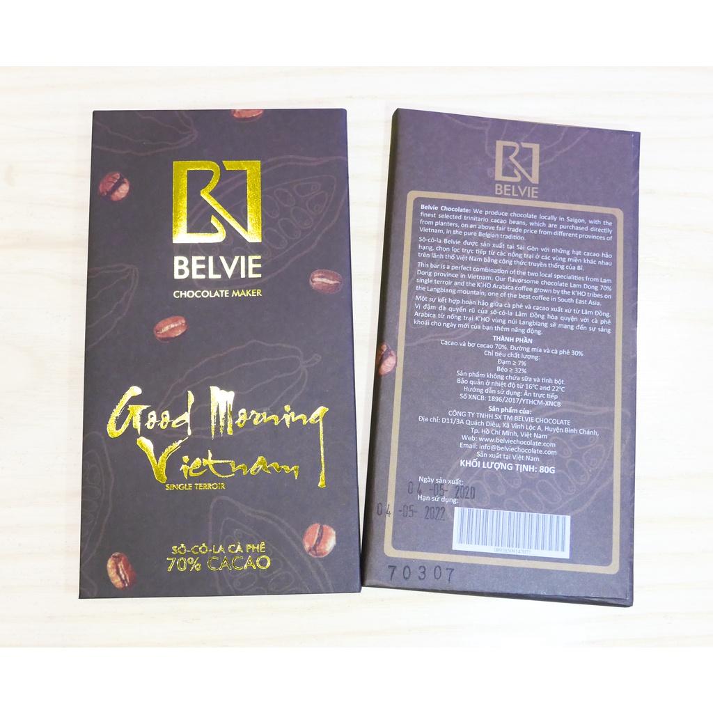 Bộ 3 thanh socola đen cafe 70% cacao