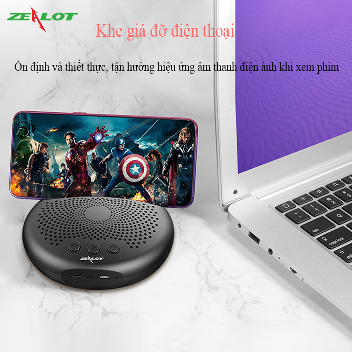 Loa bluetooth mini Zealot di động hàng chính hãng S24 loa siêu trầm