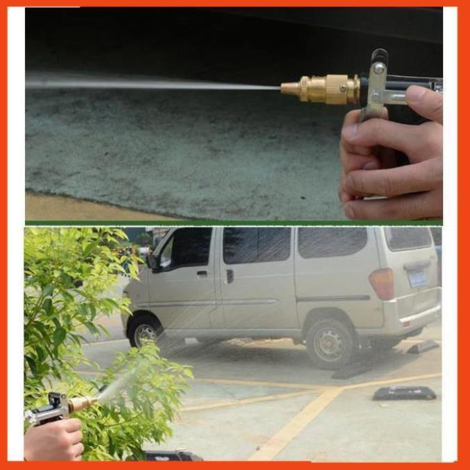 Bộ dây vòi xịt nước tưới cây rửa xe,tăng áp 3 lần, loại 3-5m 206846
