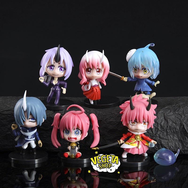 Mô hình Chuyển sinh thành Slime - Rimuru Tempest Shion Benimaru Milim Nava Souei Shuna - Cao 6~7cm - Anime Manga Slime