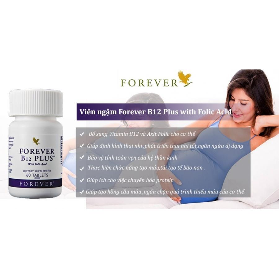 Combo 2 hũ Forever B12 Plus – kết hợp vitamin B12 và Acid Folic-60 viên/hũ