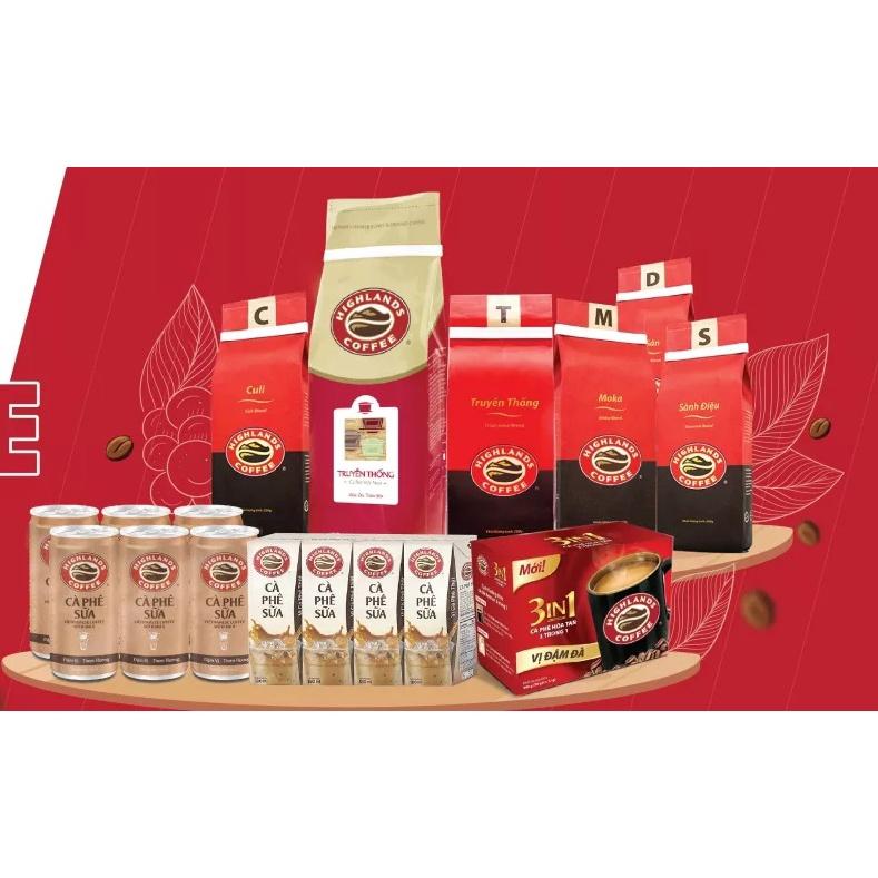 Combo 2 gói Cà phê Rang xay Di sản Highland Coffee 200g