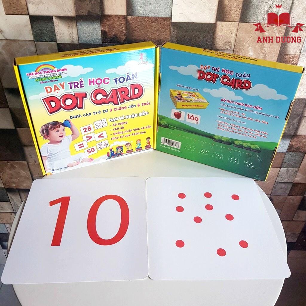 Bộ 56 Thẻ Dạy Trẻ Học Toán - 20X20 cm- Flashcard Song Ngữ Cho Trẻ