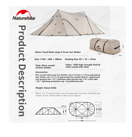 Lều trung tâm dành cho NatureHike NH20TM001 sức chứa 20-30 người