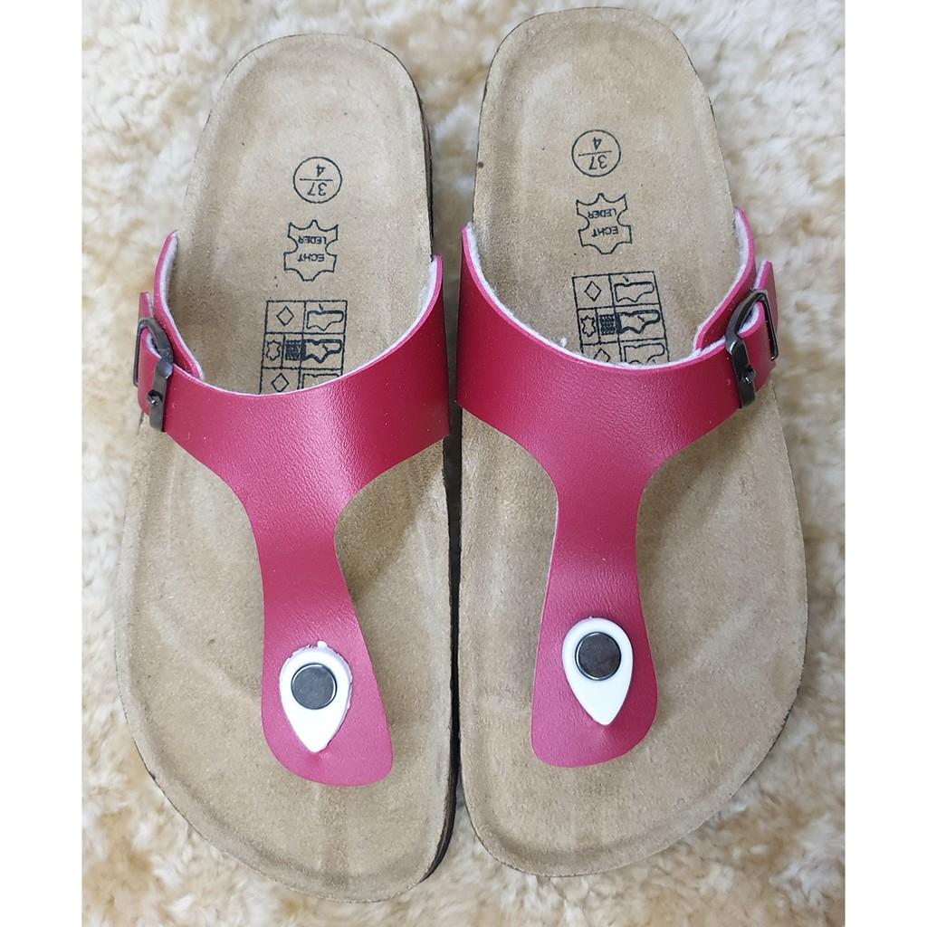 Dép đế trấu Quai kẹp bản - Si đỏ (Size 35-44)