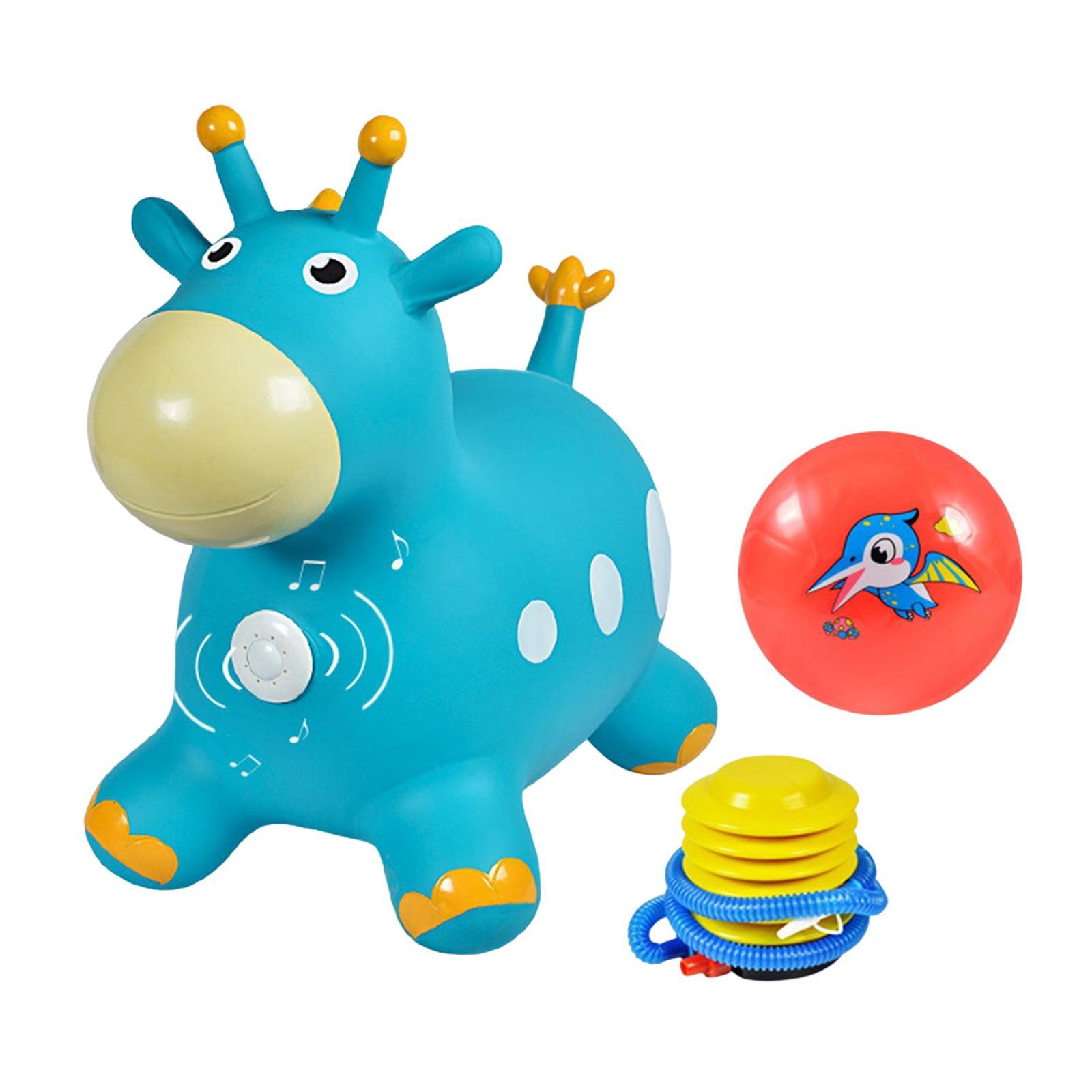 Inflatable Bouncy Animal Toddlers Toy with Music Indoor Outdoor Used