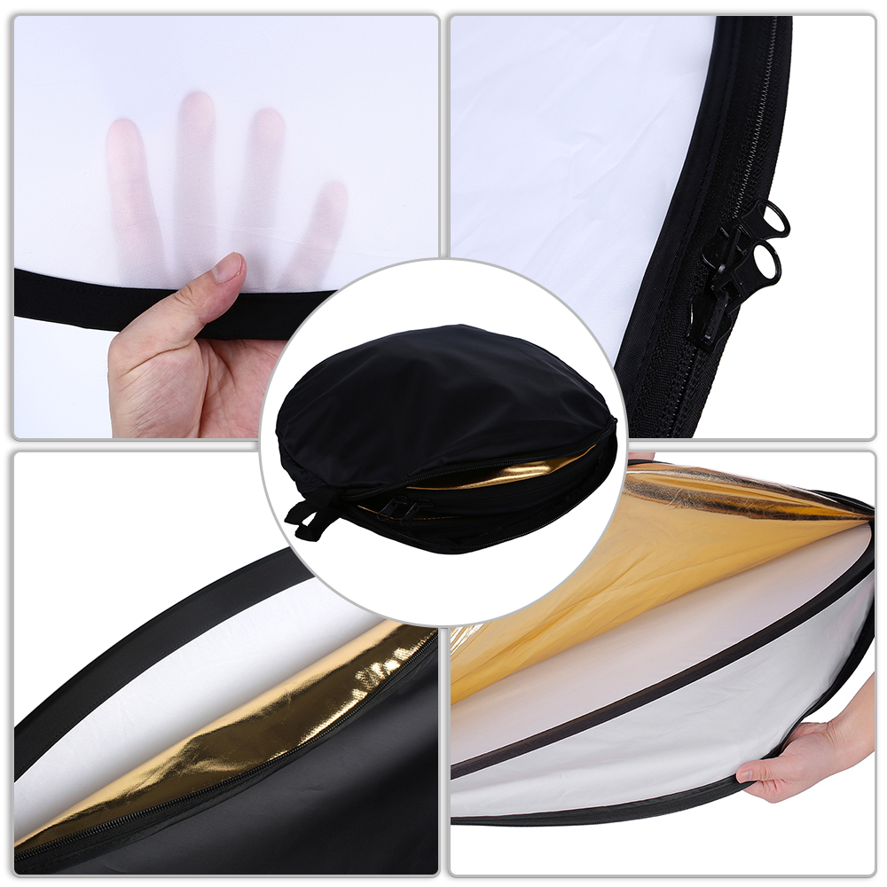 Đèn phản xạ ánh sáng đa đĩa có thể gập lại được 5 trong 1 32-inch 80CM